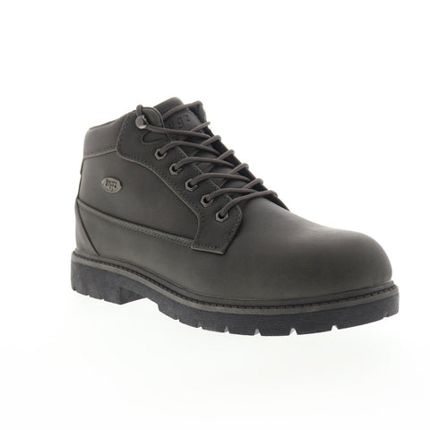 Lugz Mantle Mid MMANTMV-0617 Mens Gray Leather Lace Up Casual Dress Boots Shoes