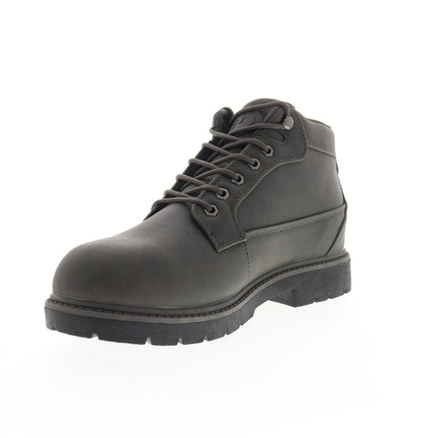 Lugz Mantle Mid MMANTMV-0617 Mens Gray Leather Lace Up Casual Dress Boots Shoes