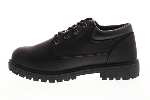 Lugz Nile Lo MNILELV-001 Mens Black Synthetic Lace Up Ankle Boots