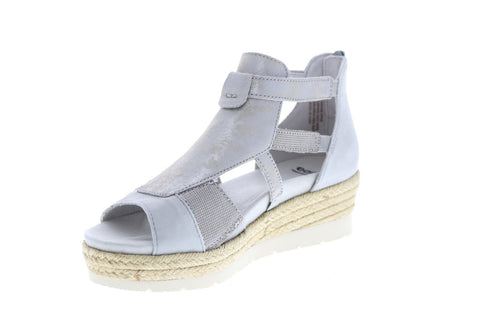Earth Inc. Modena Jasmine Suede Womens Gray Suede Strap Flats Shoes