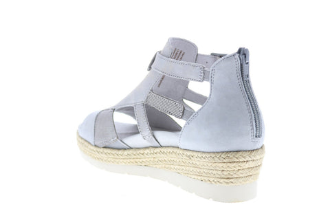 Earth Inc. Modena Jasmine Suede Womens Gray Suede Strap Flats Shoes