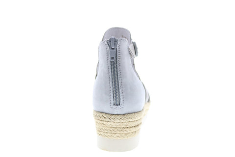Earth Inc. Modena Jasmine Suede Womens Gray Suede Strap Flats Shoes