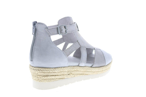 Earth Inc. Modena Jasmine Suede Womens Gray Suede Strap Flats Shoes
