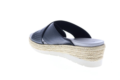 Earth Inc. Modena Marigold Leather Womens Black Flip-Flops Sandals Shoes