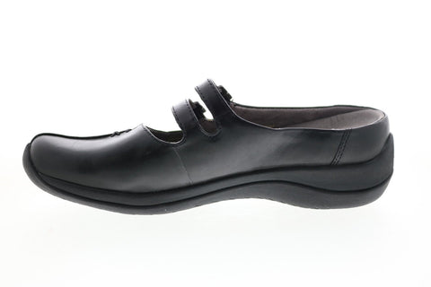 Earth Inc. Kara Monza Leather Womens Black Leather Clog Flats Shoes
