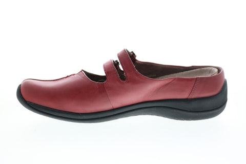 Earth Inc. Kara Monza Leather Womens Burgundy Leather Clog Flats Shoes