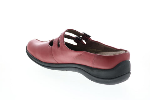 Earth Inc. Kara Monza Leather Womens Burgundy Leather Clog Flats Shoes