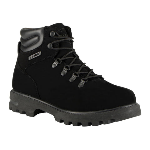 Lugz Range MRANGD-001 Mens Black Nubuck Lace Up Casual Dress Boots
