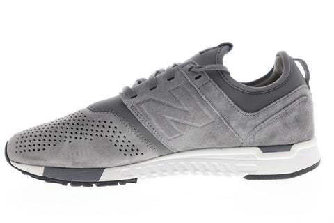 New Balance 247 MRL247LY Mens Gray Wide Suede Low Top Sneakers Shoes