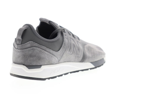 New Balance 247 MRL247LY Mens Gray Wide Suede Low Top Sneakers Shoes