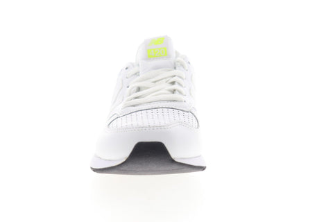 New Balance 420 MRL420SJ Mens White Wide Leather Low Top Sneakers Shoes