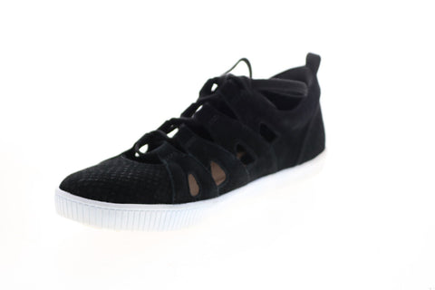 Earth Inc. Mulberry Gillie Tie Womens Black Suede Lifestyle Sneakers Shoes
