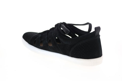 Earth Inc. Mulberry Gillie Tie Womens Black Suede Lifestyle Sneakers Shoes