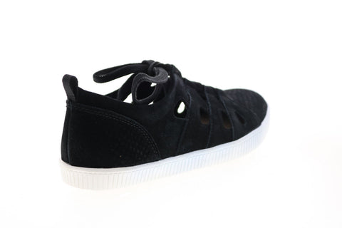 Earth Inc. Mulberry Gillie Tie Womens Black Suede Lifestyle Sneakers Shoes