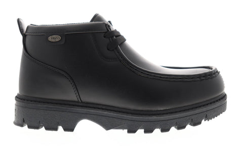 Lugz Walker Mens Black Synthetic & Leather Chukkas Lace Up Boots Shoes