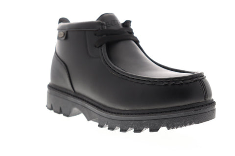 Lugz Walker Mens Black Synthetic & Leather Chukkas Lace Up Boots Shoes