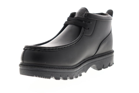 Lugz Walker Mens Black Synthetic & Leather Chukkas Lace Up Boots Shoes