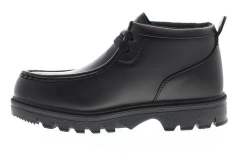 Lugz Walker Mens Black Synthetic & Leather Chukkas Lace Up Boots Shoes