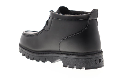 Lugz Walker Mens Black Synthetic & Leather Chukkas Lace Up Boots Shoes