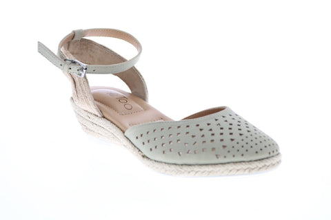 Me Too Norina Closed Toe Ankle Strap Womens Blue Slingback Flats Shoes