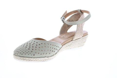 Me Too Norina Closed Toe Ankle Strap Womens Blue Slingback Flats Shoes