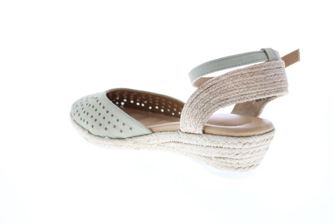 Me Too Norina Closed Toe Ankle Strap Womens Blue Slingback Flats Shoes