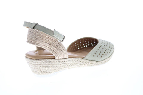 Me Too Norina Closed Toe Ankle Strap Womens Blue Slingback Flats Shoes