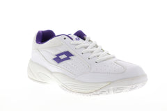 Lotto Swing ll N1062 Womens White Leather Lace Up Athletic Running Shoes