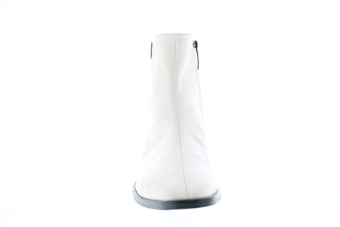 Bruno Magli Carlotta Womens White Zipper Casual Dress Boots Shoes