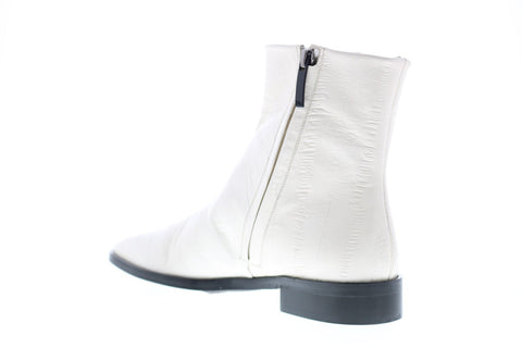 Bruno Magli Carlotta Womens White Zipper Casual Dress Boots Shoes