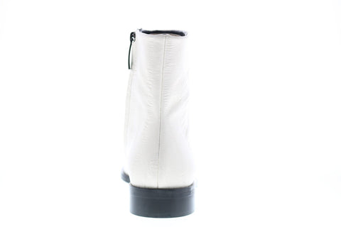 Bruno Magli Carlotta Womens White Zipper Casual Dress Boots Shoes