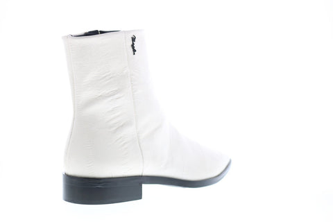Bruno Magli Carlotta Womens White Zipper Casual Dress Boots Shoes