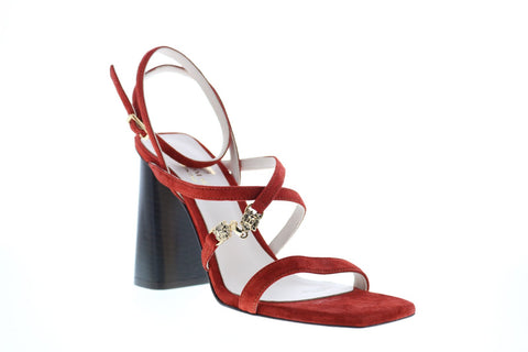 Bruno Magli Evelina-B Womens Red Suede Heels Strap Shoes