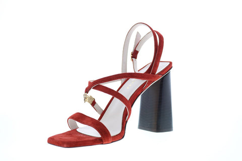Bruno Magli Evelina-B Womens Red Suede Heels Strap Shoes