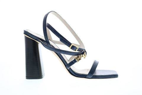 Bruno Magli Evelina Womens Blue Leather Heels Strap Shoes