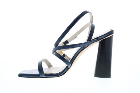 Bruno Magli Evelina Womens Blue Leather Heels Strap Shoes