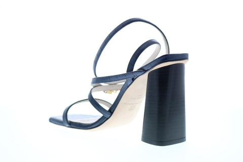 Bruno Magli Evelina Womens Blue Leather Heels Strap Shoes