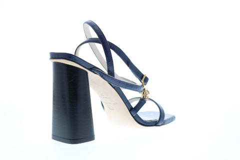 Bruno Magli Evelina Womens Blue Leather Heels Strap Shoes
