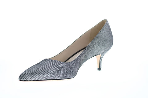Bruno Magli Maela-B Womens Silver Leather Heels Slip On Pumps Shoes