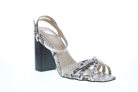 Bruno Magli Olga Womens White Leather Heels Strap Shoes