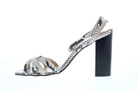 Bruno Magli Olga Womens White Leather Heels Strap Shoes