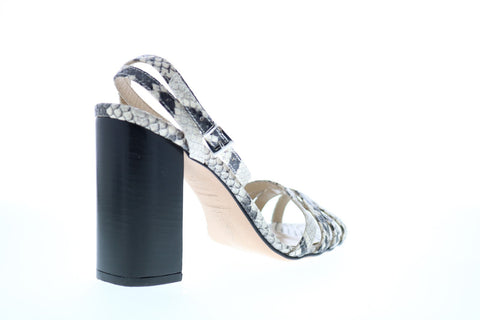 Bruno Magli Olga Womens White Leather Heels Strap Shoes