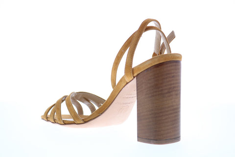 Bruno Magli Olga Womens Brown Suede Heels Strap Shoes
