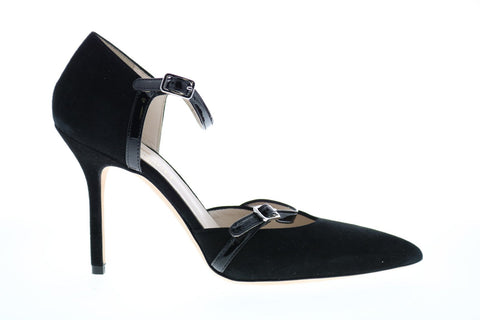 Bruno Magli Selby-A Womens Black Suede Heels Strap Shoes