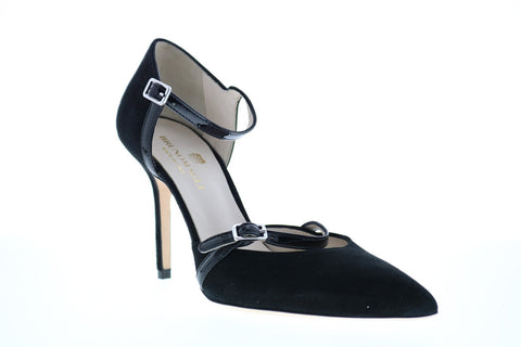 Bruno Magli Selby-A Womens Black Suede Heels Strap Shoes