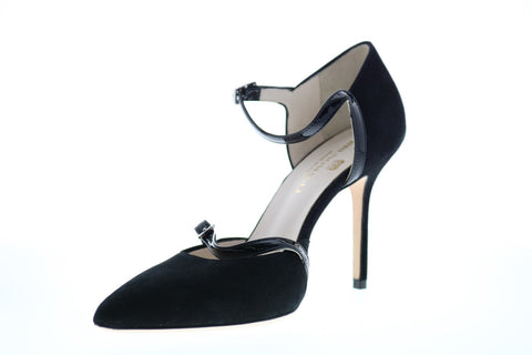 Bruno Magli Selby-A Womens Black Suede Heels Strap Shoes