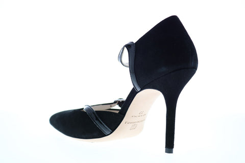 Bruno Magli Selby-A Womens Black Suede Heels Strap Shoes