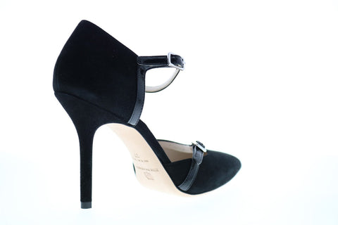 Bruno Magli Selby-A Womens Black Suede Heels Strap Shoes
