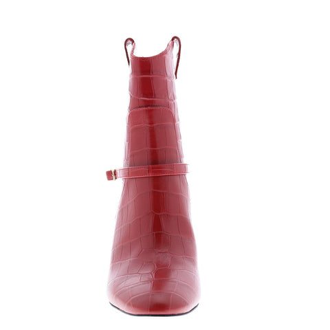Bruno Magli Vale Womens Red Synthetic Slip On Casual Dress Boots