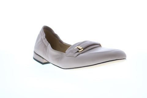 Bruno Magli Vinny Womens Beige Nappa Slip On Loafers Flats Shoes